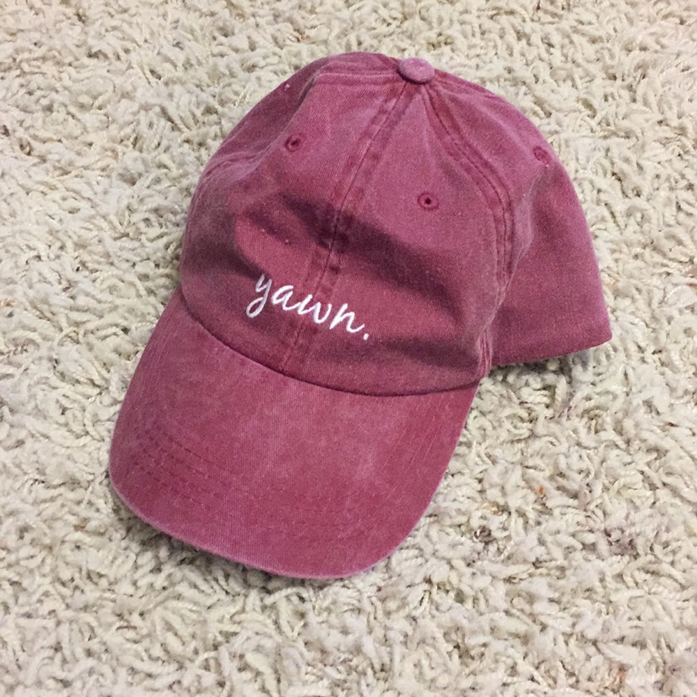 burnt red denim hat